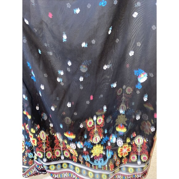 Floral Boho hippie whimsical Kimono Sheer Light Duster Womens Robe OS fairy - Picture 4 of 8
